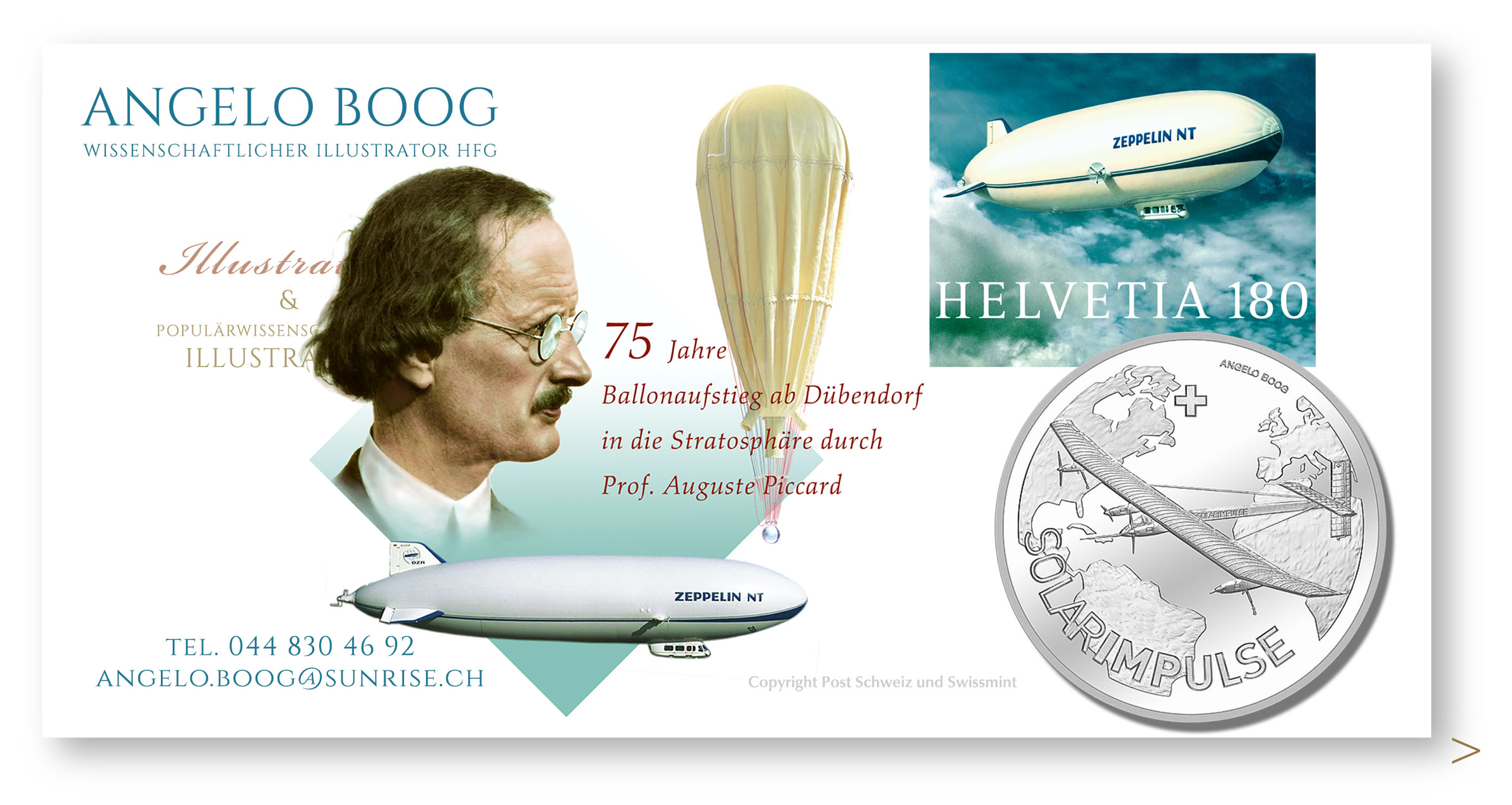 Illustration Aviatik Zeppelin Solarimpulse  Piccard