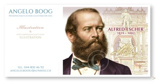 Portrait Alfred Escher Illustration