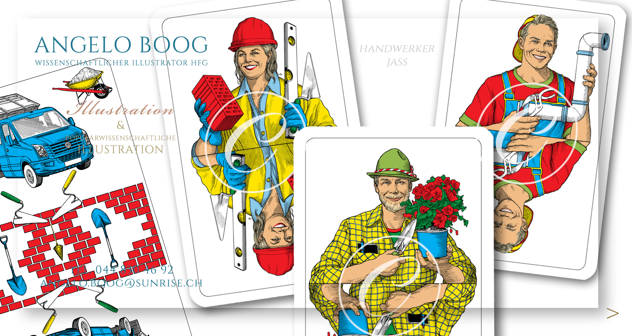 Illustration Jass Jasskarten Spiel Kartenspiel Strichzeichnung Tuschzeichnung