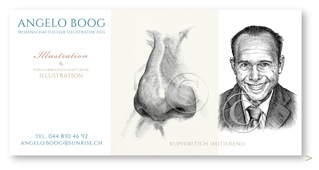 Illustration Kupferstich imitierend Portrait