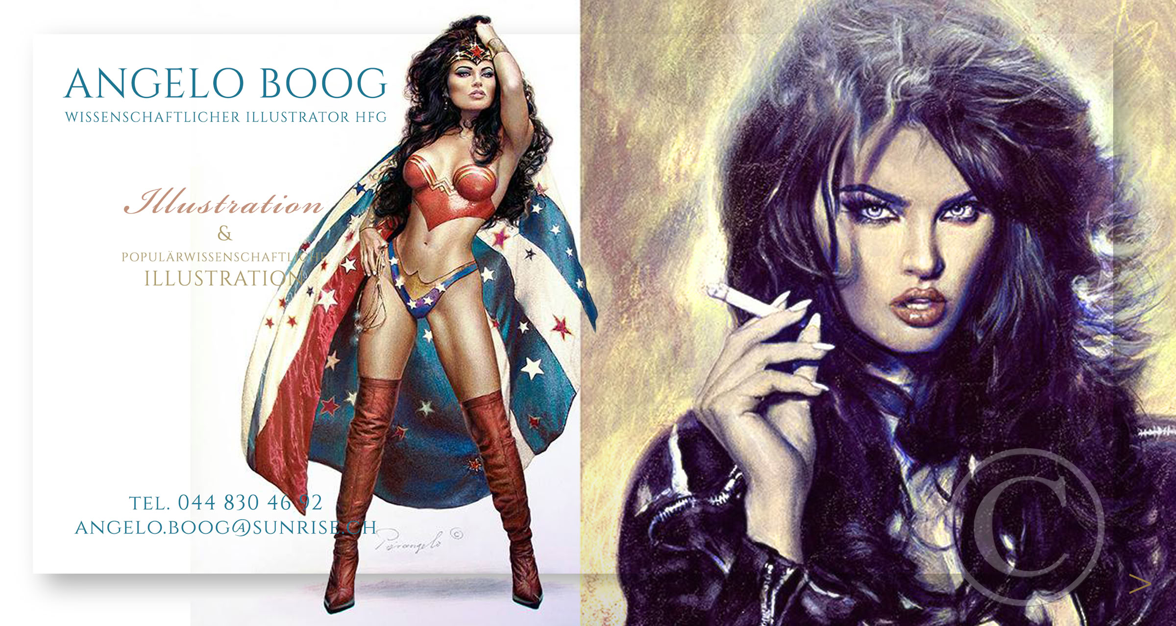 Portrait Zeichnung Aquarell 